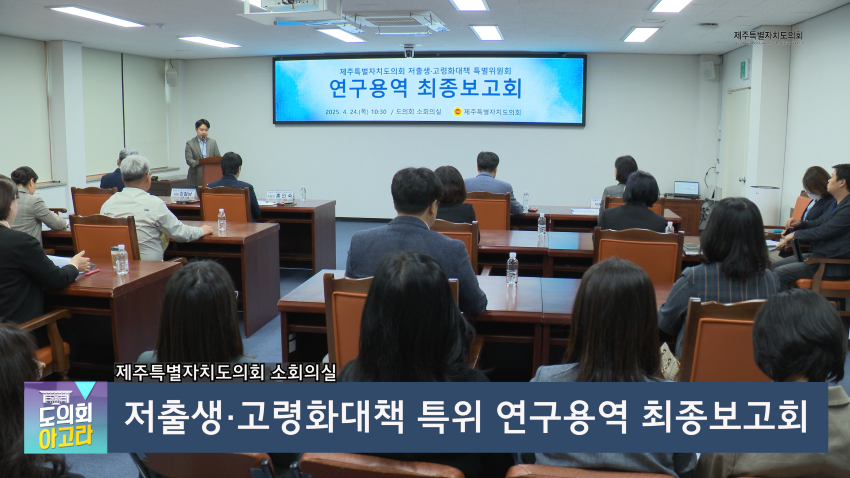'저출생·고령화대책 특위 연구용역 최종보고회'