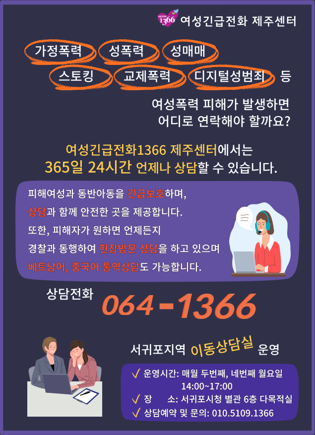 여성긴급전화1366 제주센터 