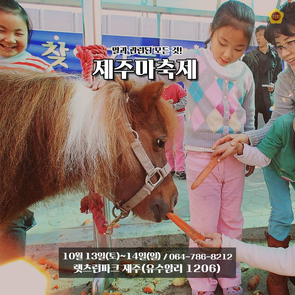 말과 관련된 모든 것! 제주마축제 10월 13일(토)~14(일) / 064-786-8212 렛츠런파크 제주(유수암리 1206)