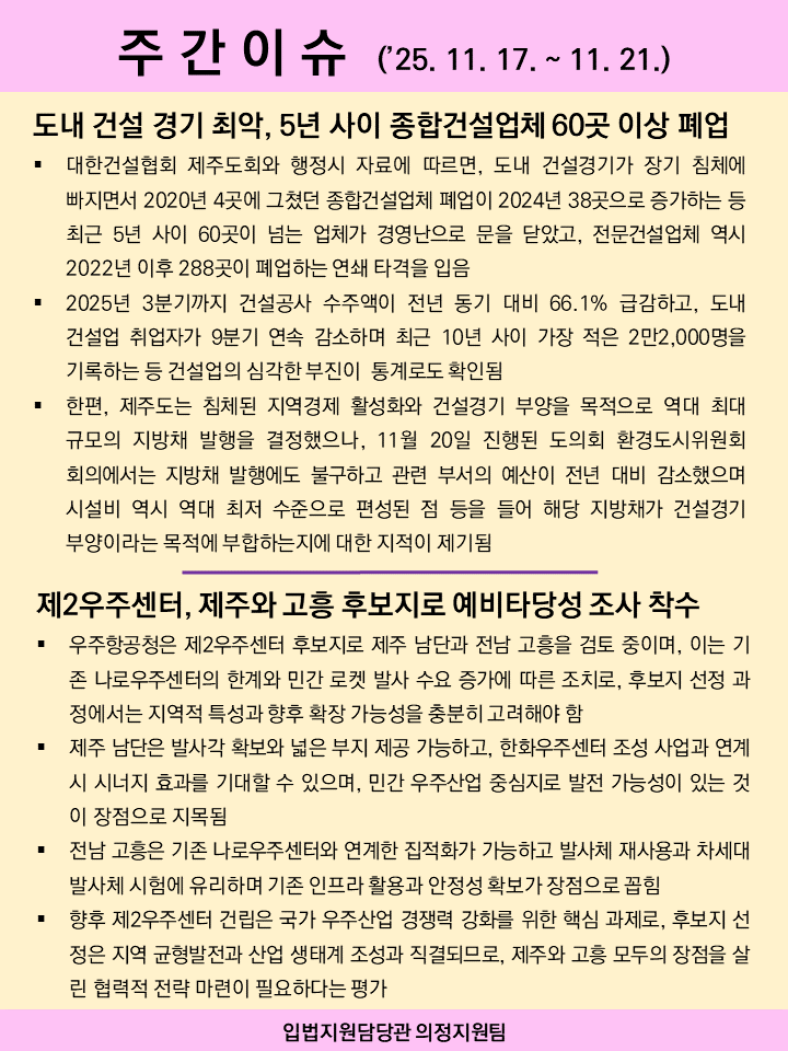 주간이슈(2025.11.17.~11.21.)