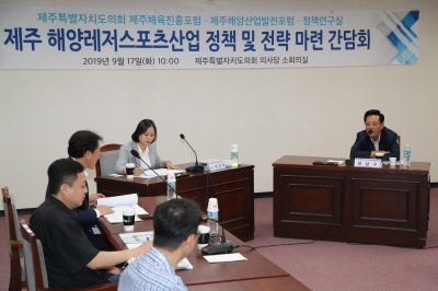 제주 해양레저스포츠산업 정책 및 전략 마련 간담회