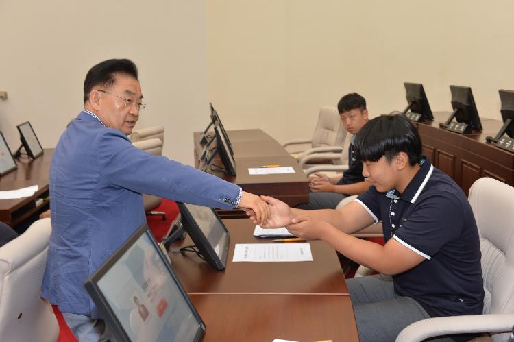 한라중학교 체험 모의의회 - 본회의장