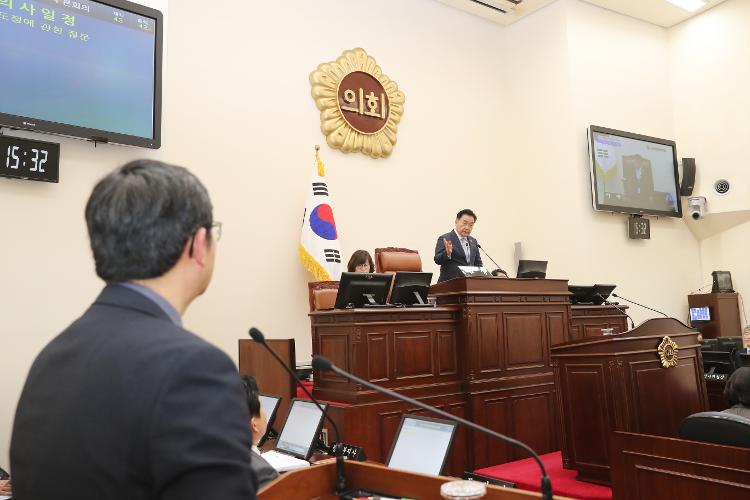 김태석 의장, 제371회 임시회 도정질문 지사 답변 사실관계 확인