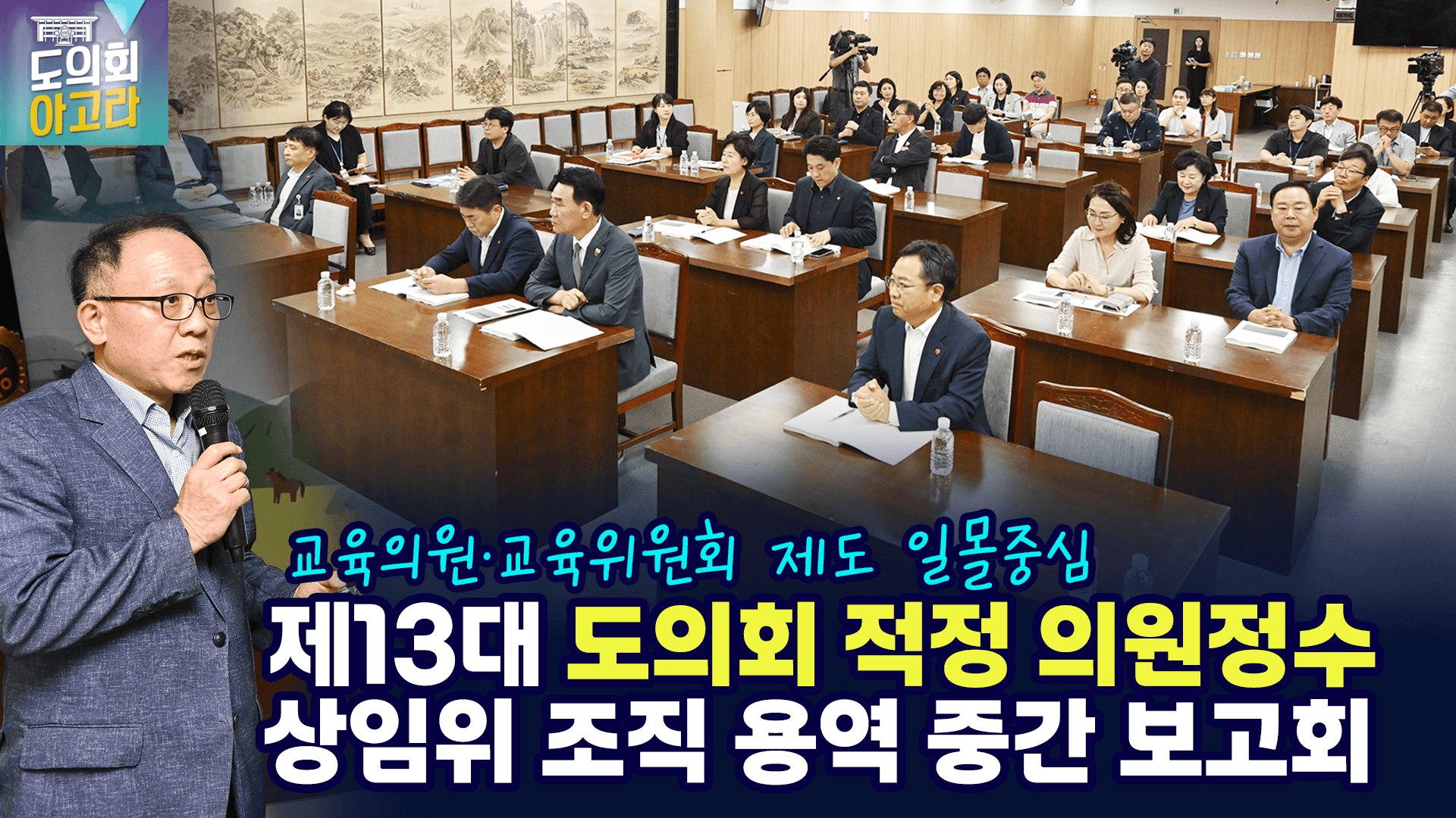 '도의원 적정 정수 및 상임위 조직 용역 중간 보고회'
