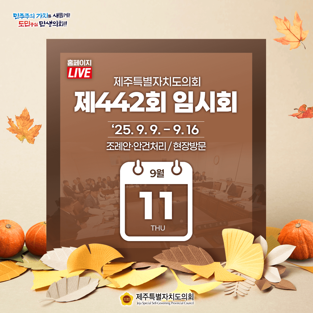 9월 11일(목) 의사 일정