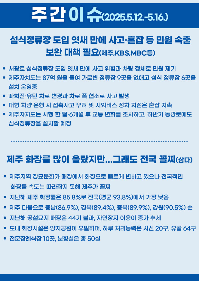 주간이슈(2025.5.12~5.16)