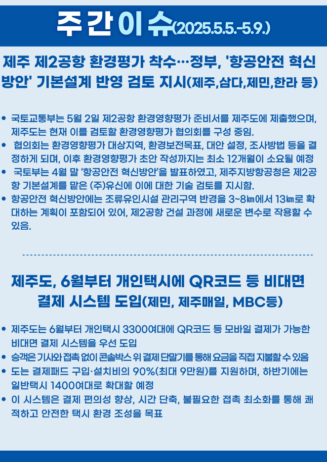 주간이슈(2025.5.5~5.9)