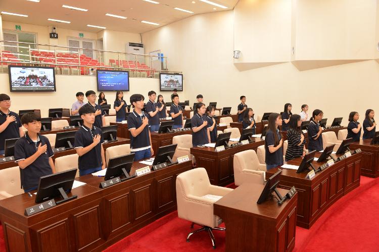 제87회 대정중학교 의정체험 모의의회 개최